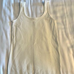 Grace & Lace Ribbed Tank. White. One size fits all. New w/o tags.